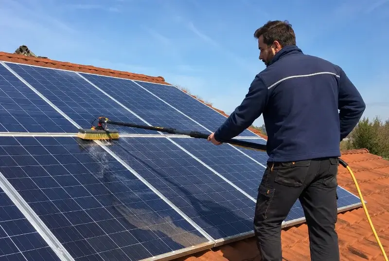 Nettoyage et entretien de panneaux solaires au Val